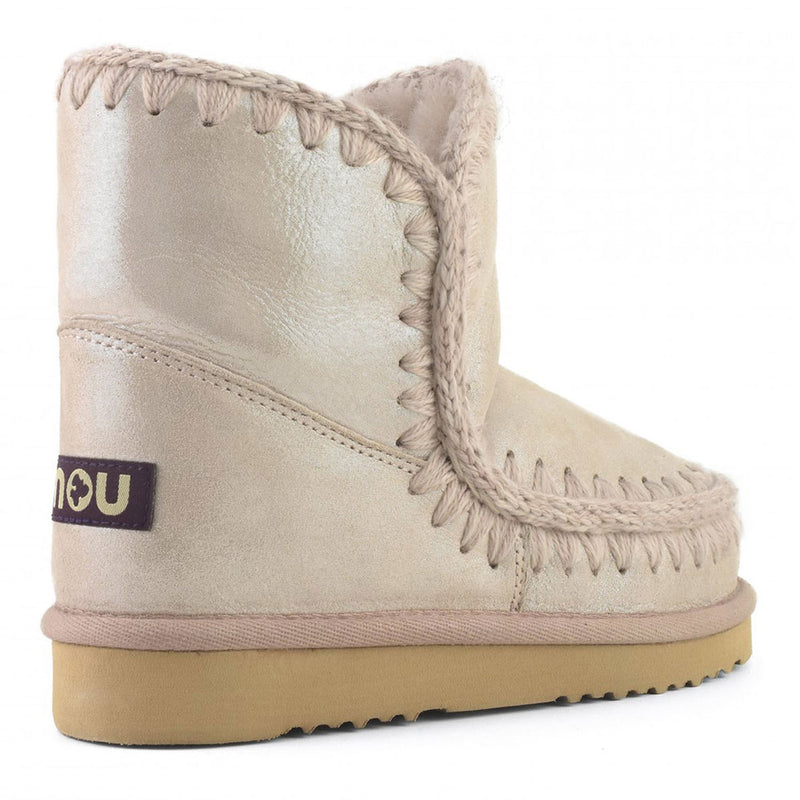 Mou Eskimo 18 Boots in Microglitter Rose Beige
