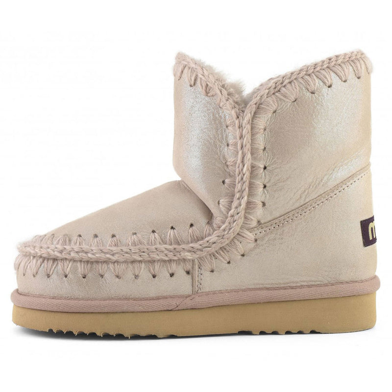 Mou Eskimo 18 Boots in Microglitter Rose Beige