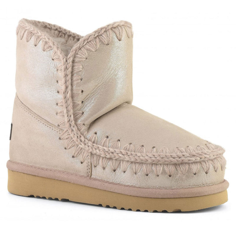 Mou Eskimo 18 Boots in Microglitter Rose Beige