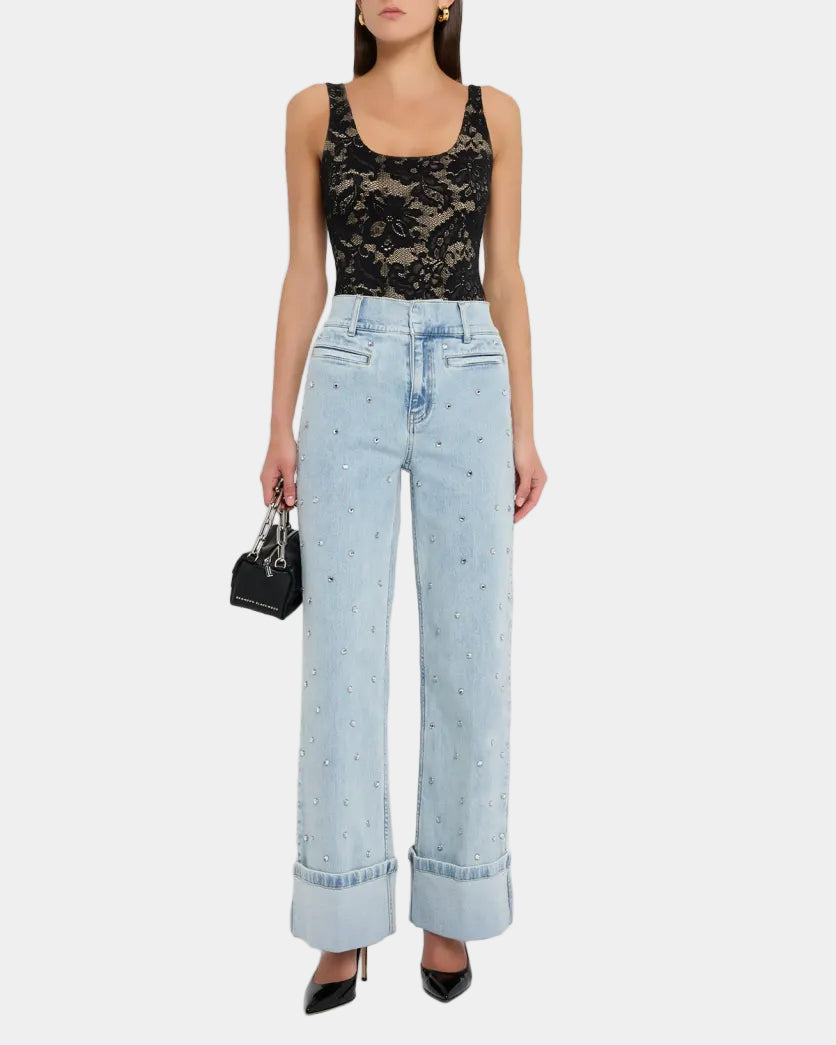 Generation Love Raquel Embellished Wide-Leg Jeans
