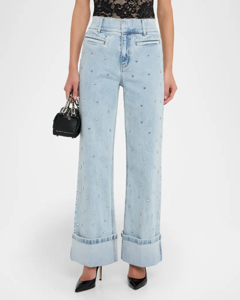 Generation Love Raquel Embellished Wide-Leg Jeans