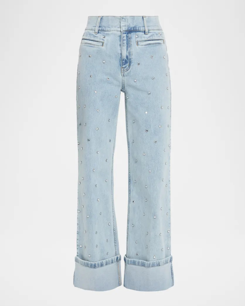 Generation Love Raquel Embellished Wide-Leg Jeans