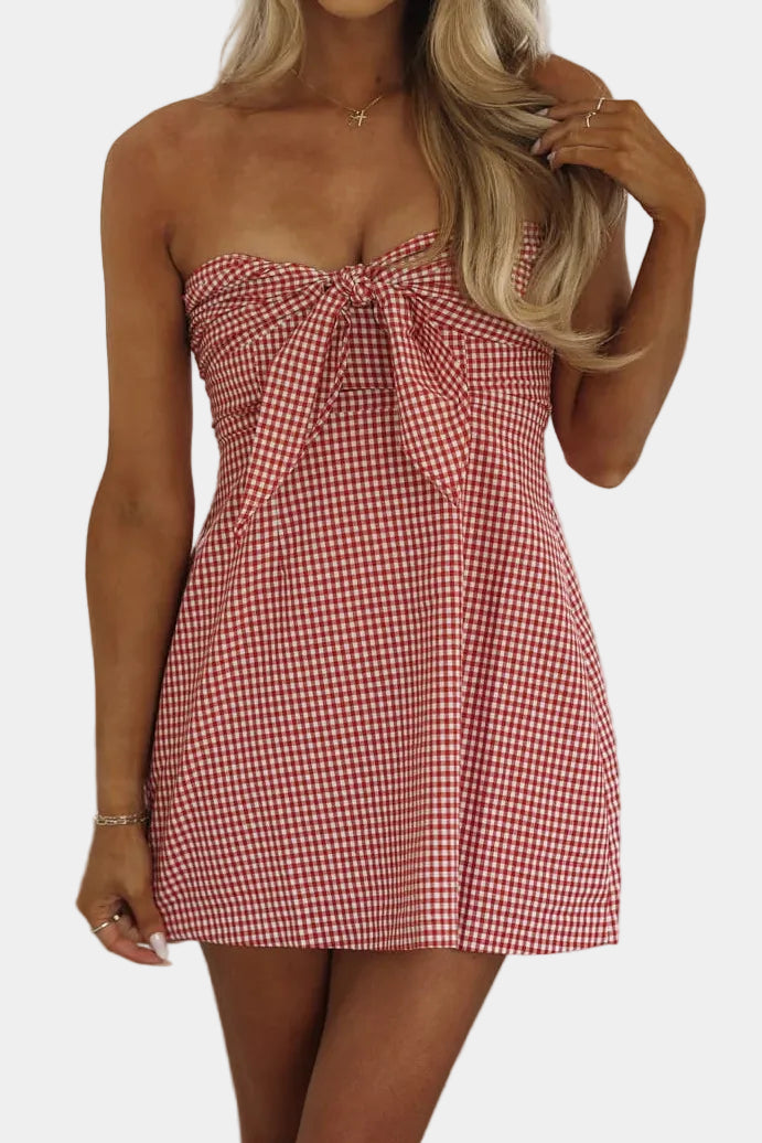 Jony Tie Front Mini Dress