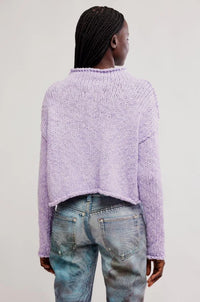 Free People Opal Sweater in Purple Satin
