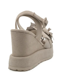 Paloma Barcelo Rita Suede Off White Sandals