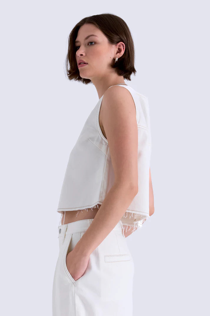 Pistola Rue Pop Over Swing Top in Off White