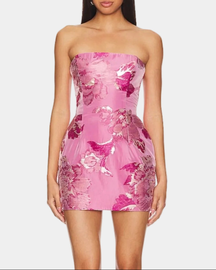 Katie May Valerie Dress in Pink Peacock