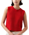 French Connection Mozart Sleeveless Vest in Mars Red