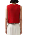 French Connection Mozart Sleeveless Vest in Mars Red