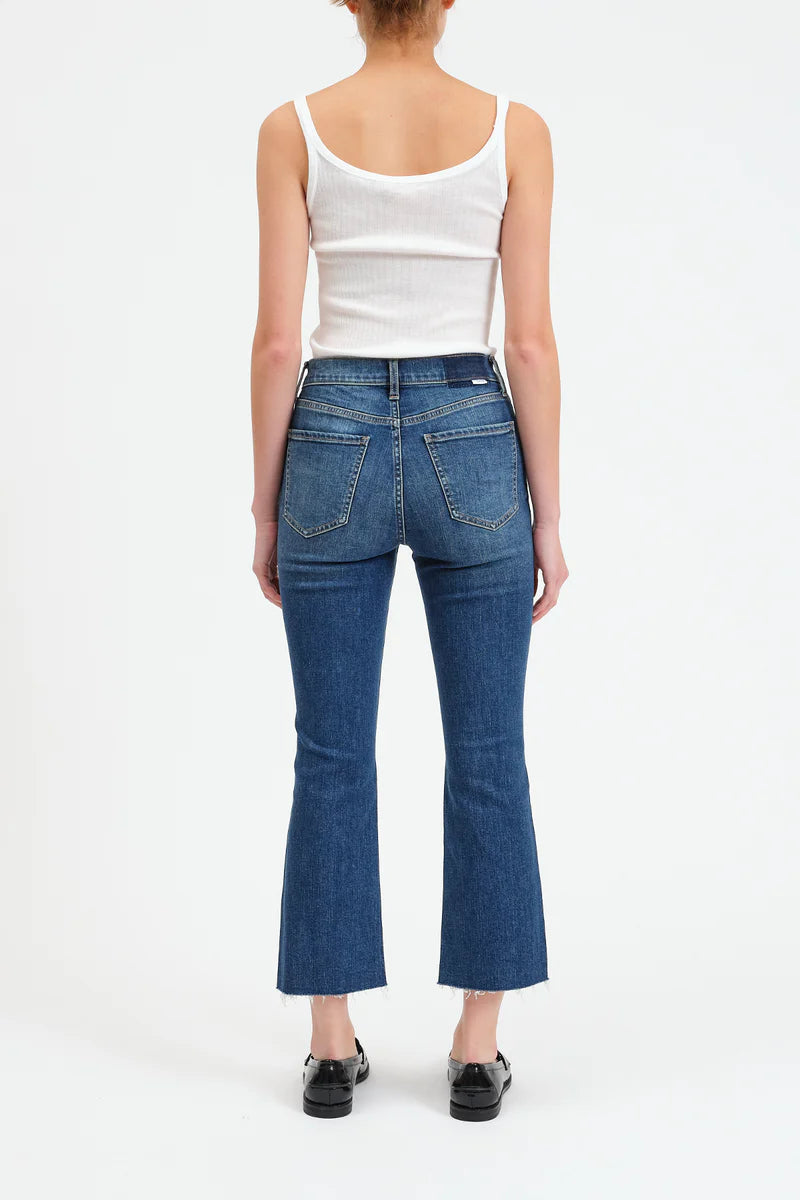 DAZE Shy Girl High Rise Crop Flare Jeans