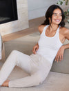 Barefoot Dreams CozyChic Ultra Lite® Dropped Seam Jogger in Bisque