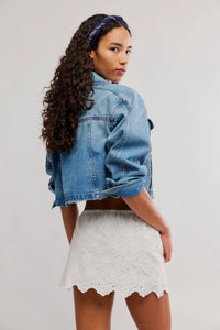 Free People Eyes On You Skort in Ivory