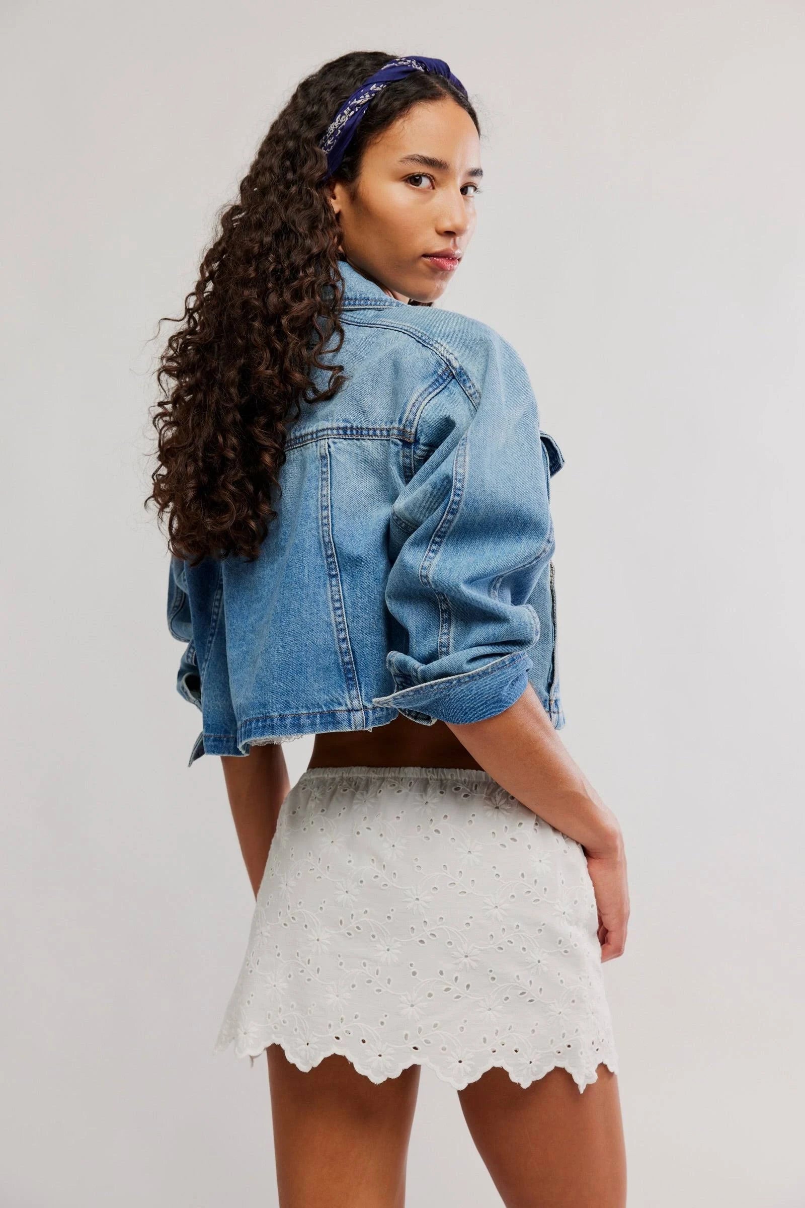 Free People Eyes On You Skort in Ivory