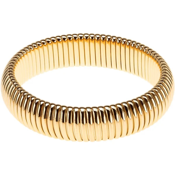 Janis Savitt High Polished Gold Cobra Bangle