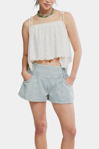 Free People Luna Railroad Shorts