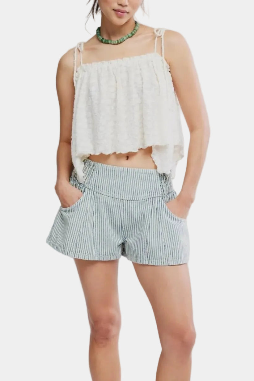 Free People Luna Railroad Shorts