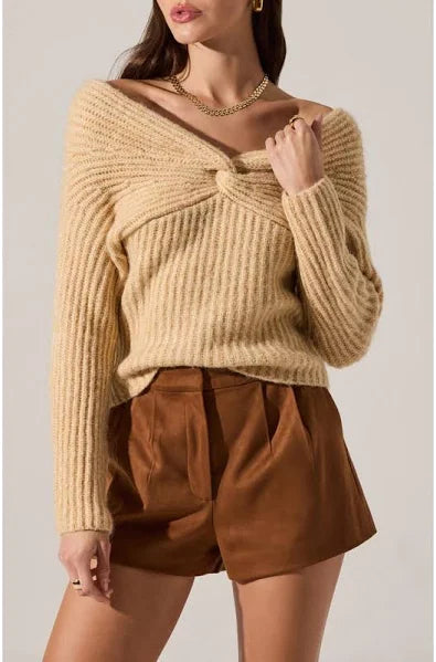 ASTR The Label Franisbel Off The Shoulder Sweater