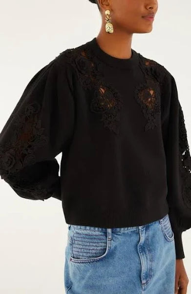 FARM Rio Lace Knit Sweater