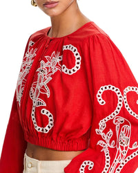 FARM Rio Richelieu Long Sleeve Top