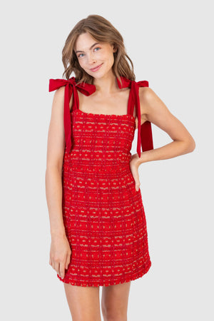 KOCH Stella Dress in Cherry Tweed