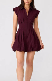 Steve Madden Dyanne Dress in Deep Fig