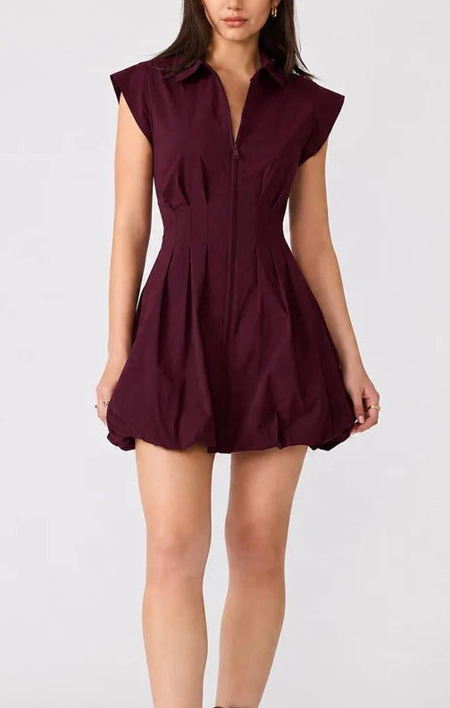 Steve Madden Dyanne Dress in Deep Fig