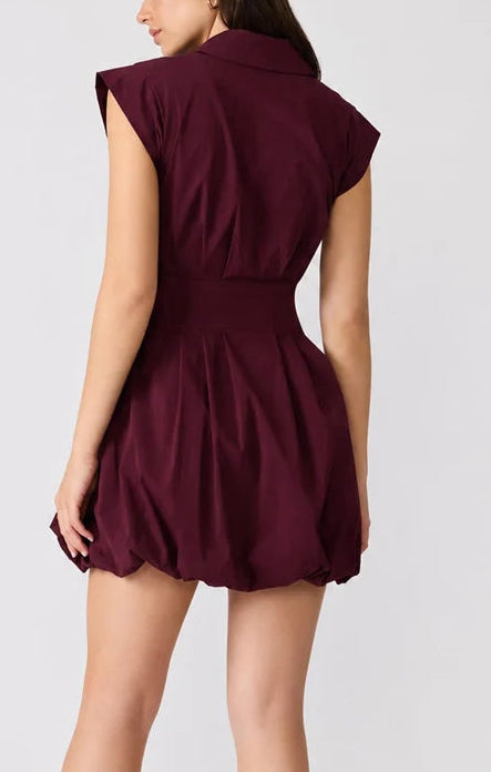 Steve Madden Dyanne Dress in Deep Fig