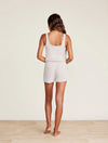 Barefoot Dreams CozyChic Ultra Lite® Rib Inset Shorts in SeaSalt & Stone