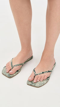TKEES Square Toe Exotics Sandal