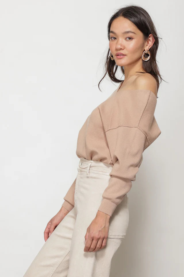 Line & Dot Favorite Off Shoulder Sweater