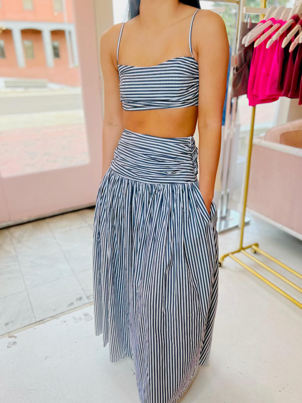 Blaire Striped Skirt Set