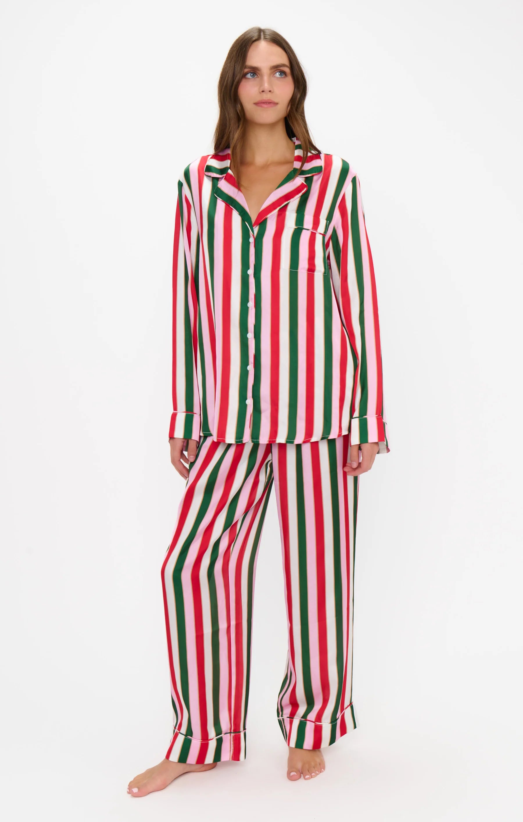 Show Me Your Mumu Classic PJ Set in Jolly Stripes Silky