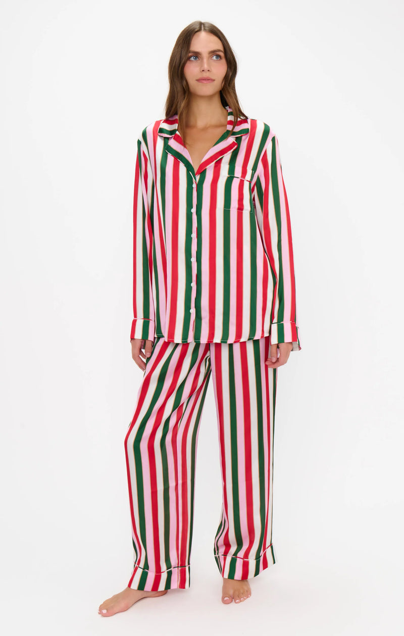 Show Me Your Mumu Classic PJ Set in Jolly Stripes Silky