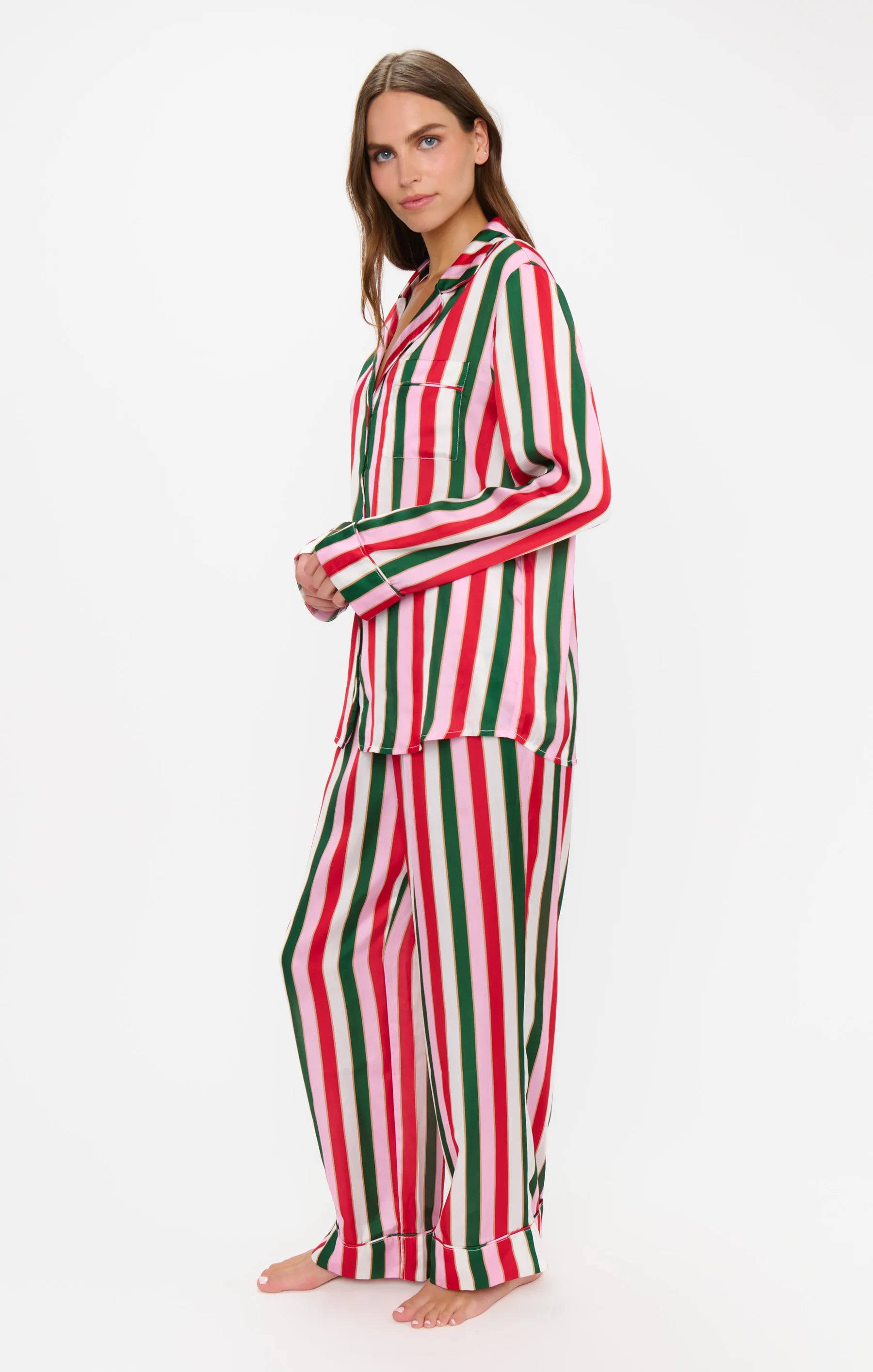 Show Me Your Mumu Classic PJ Set in Jolly Stripes Silky