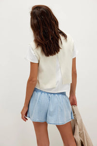 Free People Paradise Found Denim Skort