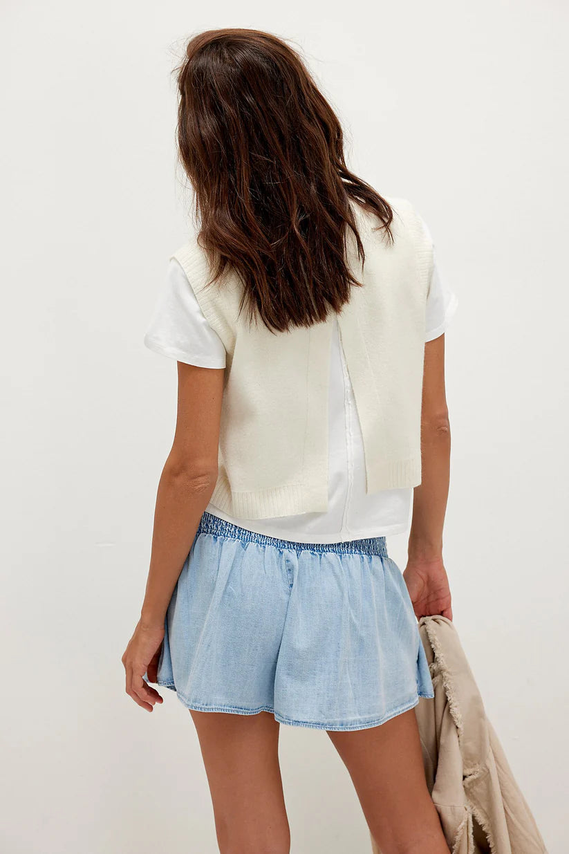 Free People Paradise Found Denim Skort