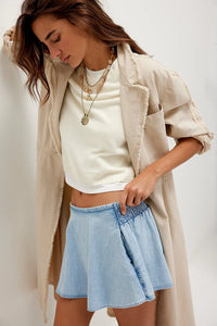 Free People Paradise Found Denim Skort