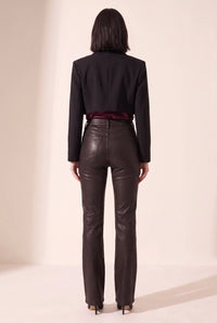 Pistola Evie High Rise Slim Boot Pants in Coated Mocha