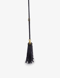 REMI/REID Vassel Fringe Faux Suede Clutch Bag in Navy