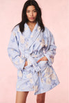 Love Shack Fancy Indie Cotton Bath Robe in Whisper Blue